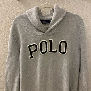 Polo Shawl Colla Varsity Sweater